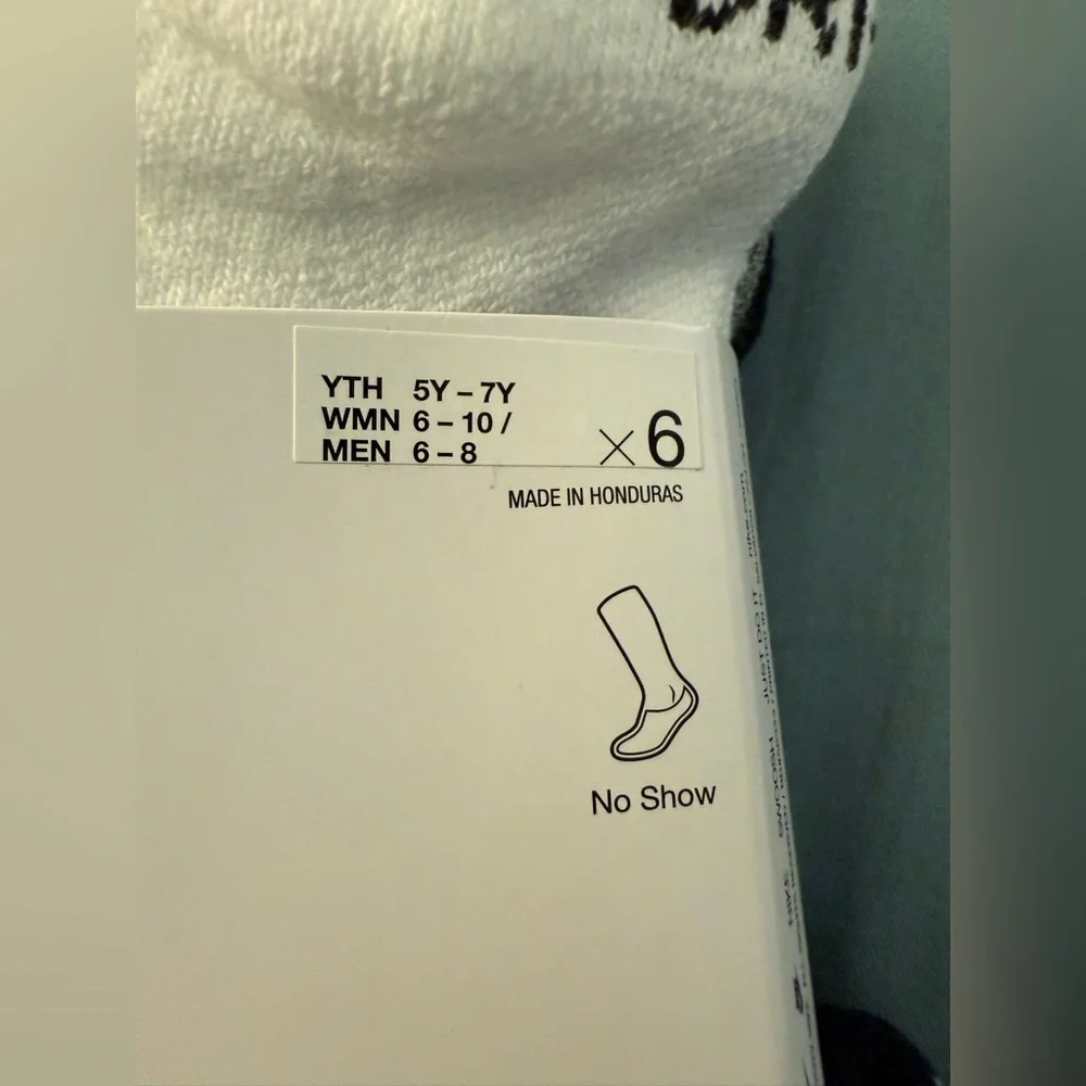Nike Boys No Show Socks 6-pack| Size: Yth 5Y-7Y